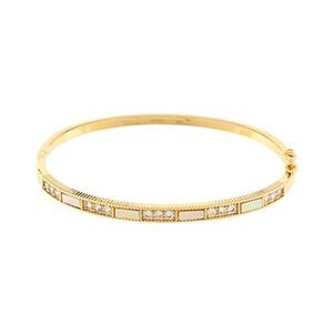 Pave CZ & MOP Statement Bracelet